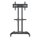 Height Adjustable Professional TV Trolley Stand for 32"–75" Screens, Premium Mobile Cart with Shelf & Lockable Wheels | AVA-1500-60-1P |
