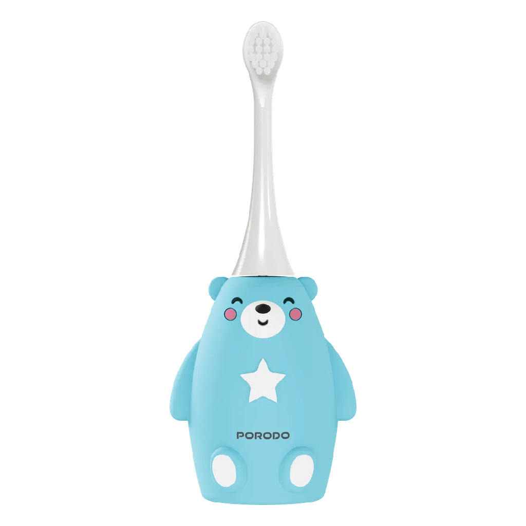 Porodo Totlo Kids' Electric Silicone Toothbrush 450mAh Battery IPX7 Waterproof Sonic Vibration USB Rechargeable - Soft U-Shaped Toothbrush for Gentle Kids' Oral Care | PDLFSTZ2U |