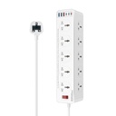 PROMATE Power Strip 2500W 10 AC Sockets 6 USB Ports 33W Fast Charging 5M Cable - Space-Efficient Extension with Surge Protection | PowerMatrix2-5M |