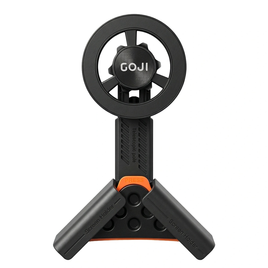 GOJI Car Screen Phone Holder with 360° Rotation, Telescopic Arm, Magnetic & Vacuum Suction Mount - Universal Dashboard & Touchscreen Phone Mount for Tesla & More | G18 |