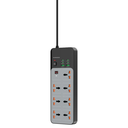 Porodo 3000W Universal Power Strip, 7 AC Outlets, 6 USB Ports (4 USB-C + 2 USB-A), 20W Fast Charging, 24H Timer, 3M UK Cord | PDFWCH099GY |