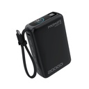 Promate 20000mAh Power Bank, 45W PD Fast Charging, Built-In USB-C Cable, 22.5W USB-A, 3-Device Charging, Smart Display | Volta-45 |