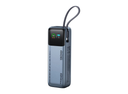 Promate 20000mAh Power Bank, 130W Total Output, 100W USB-C PD, Built-In Braided Cable, 22.5W USB-A, 65W Fast Recharge, TFT Display | Titan-130Pro |