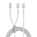 Promate 140W USB-C to Dual USB-C Charging Cable, PD 3.1, 480Mbps Data Transfer, 1.4M Fabric Braided Cable | PowerLink-3C |