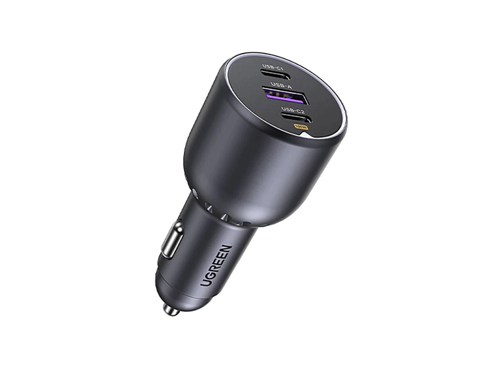 UGREEN 130W Car Charger with 2 USB-C & USB-A, 100W PD Laptop Charging, QC 3.0 Fast Charge | EC705-35025 |