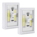 Handy Led Switch Battery Lights, Led Night Light Switch, Switch Light Battery Operated, Battery Powered Lights Switch, Closet Lights, Stick On Light 2Pack (White)