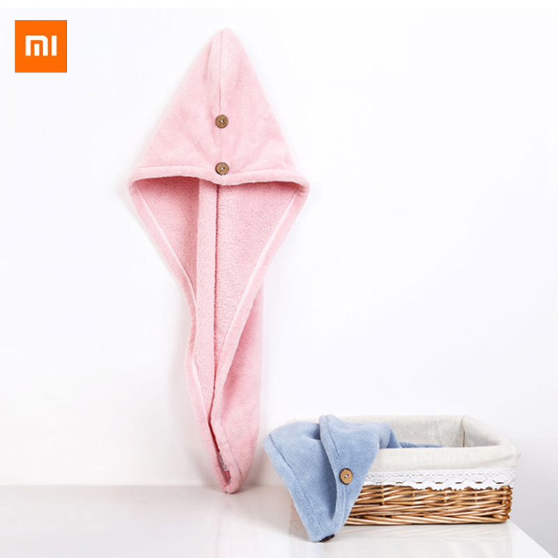 Xiaomi Mijia Simfun Towel 24x64cm Hair Dry Cap Salon Towel Super Absorbent Quick-drying Microfiber Comfortable Bath Towel