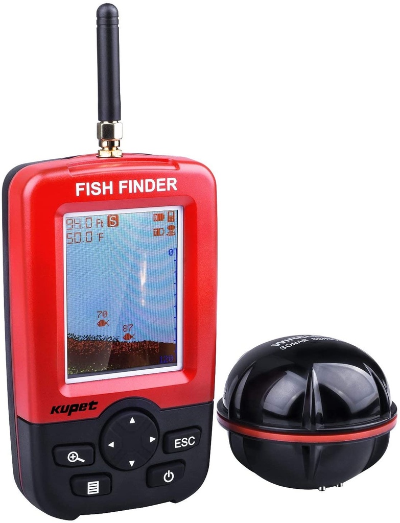 XJ-01 Wireless Sonar Sensor Colorful Dot Matrix LCD Display Fish Finder Fish Finder