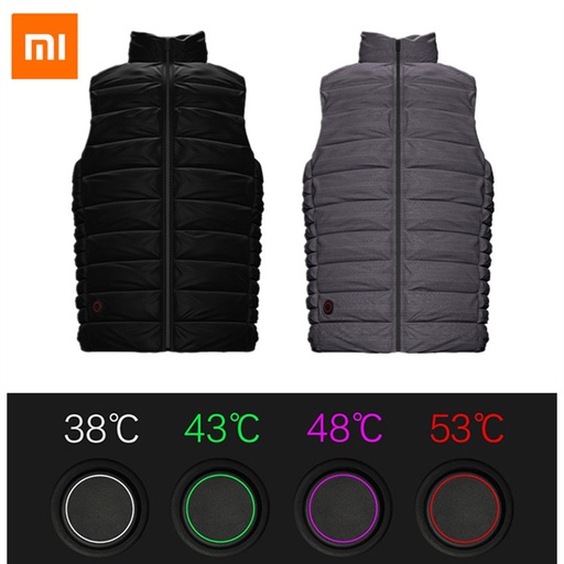 [5969] COTTONSMITH Fever Down Vest From Xiaomi Youpin - GREY/BLACK