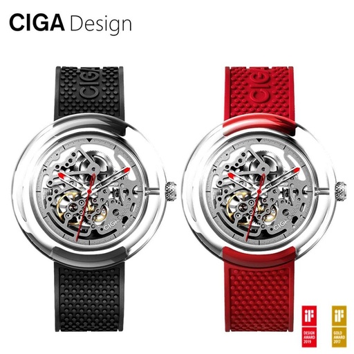 Xiaomi Ciga Design Smart Watch Men Skeleton Women Mechanical Watches T Series 360 Degree Transparent No Screw Men Watches|Smart | T011-TR90 |