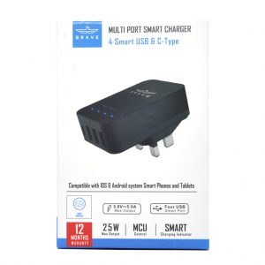 [5181] BRAVE 4 PORT SMART CHARGER +SMART USB BMP-004
