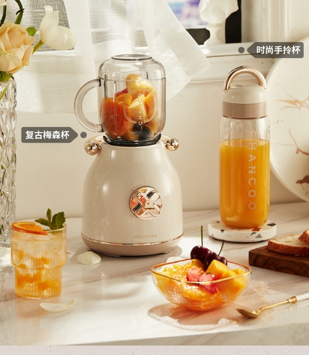 [10186] CHANCOO JUICEMAKER Juicer Household Fruit Small Portable Multifunctional Double Cup Retro Design High Value