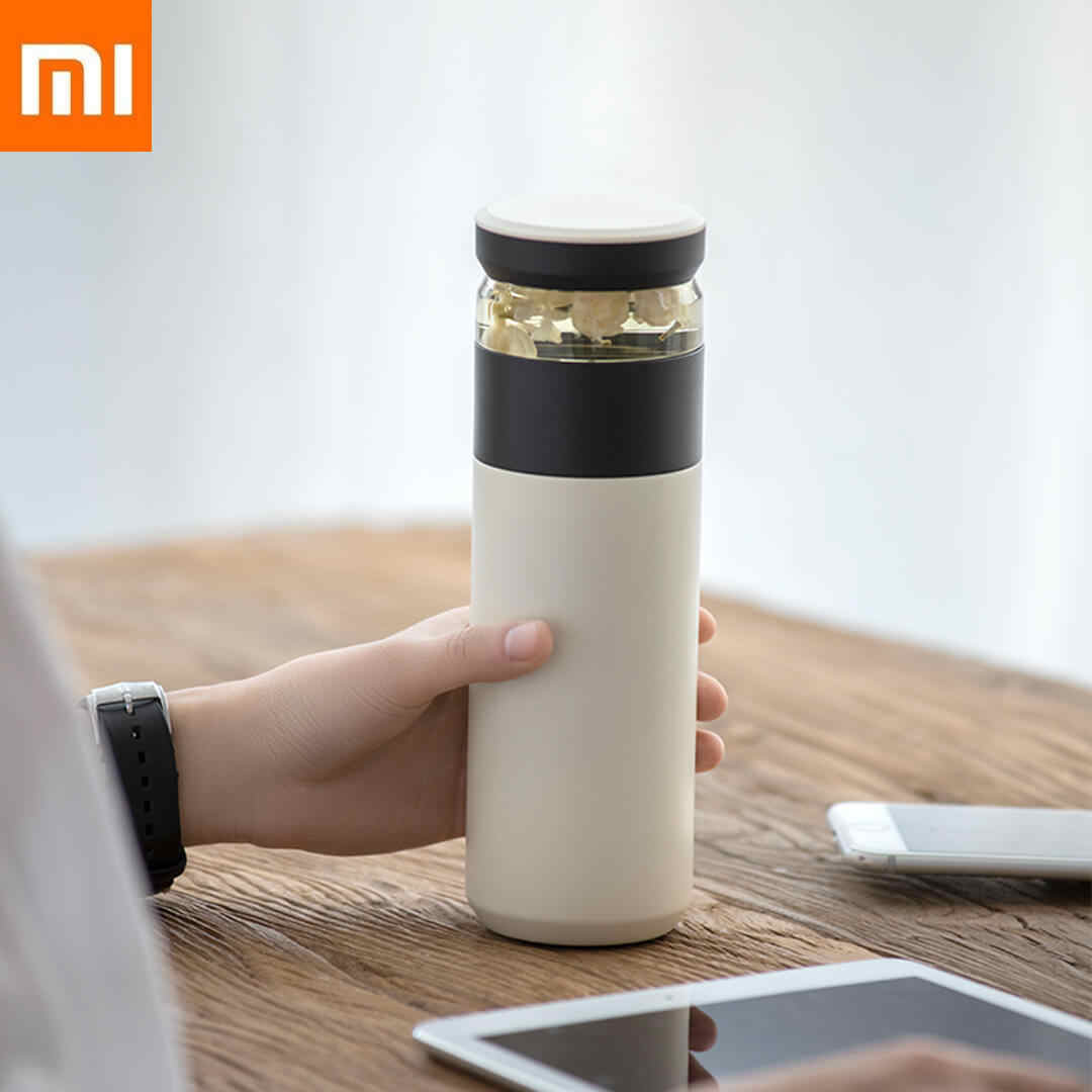 Xiaomi 520ml Fun Home Portable Water Vacuum Cup Tea Infuser Bottle Warm Keeping Food Grade PP Mug Thermas xiomi Outdoor Travel