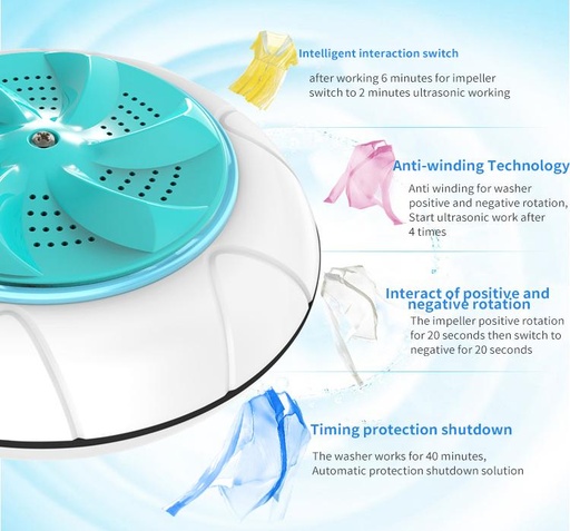 [1680] Mini Wash mini washing machine ultrasoni washing machine for travel USB washing machine WV-581