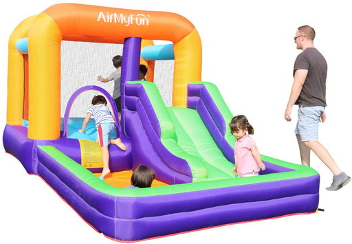 [7130] AirMyFun Inflatable Bounce House -A82006 with Air Blower, Toddler Bounce House for Kids, Jumper Bouncy Kids Jump Bouncy Castle