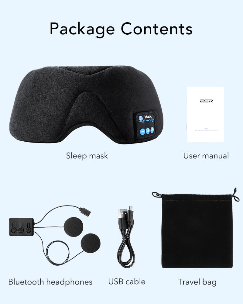 ESR Bluetooth Sleep Headphones and Eye Cover - X002AONQZL