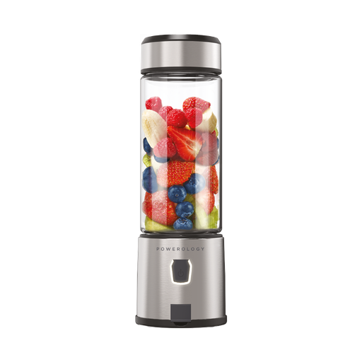 [7483] Powerology 6‑Blade Portable Juicer – 450ML USB Rechargeable Smoothie Blender, 126W Power | P6BPJBK |