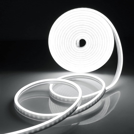 [7498] Silicone Neon Flex Waterproof | IP65 - IP67 | LED Flexible Strip | LED | Light Tube | 5 | METER - WHITE
