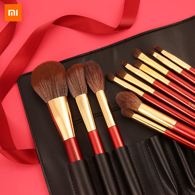 12pcs Xiaomi Mijia DUcare Makeup Brushes Cosmetics Brush Set Scattered Powder Brush Foundation Brush With Gift Box
