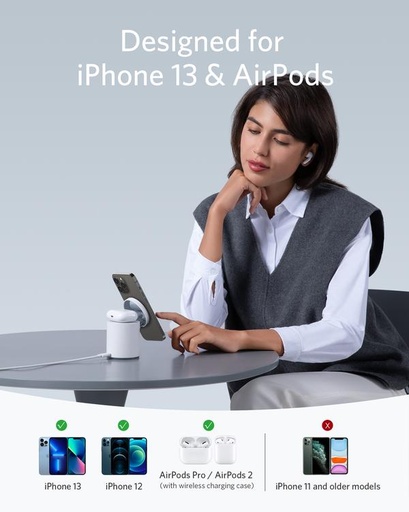 [7559] Anker | 623 | Magnetic | 2 in 1 |  Wireless Charger