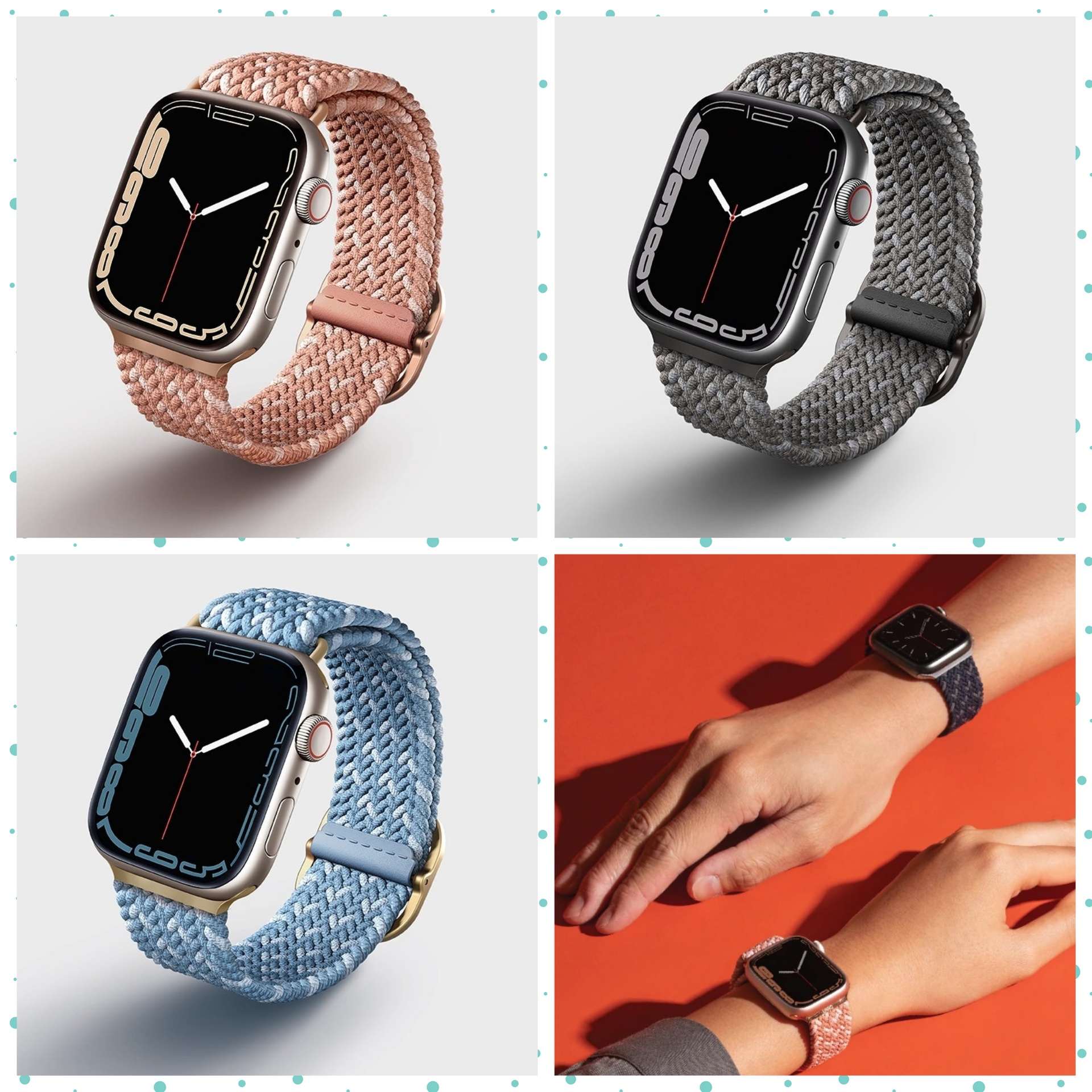 UNIQ - ASPEN Adjustable Braided Apple Watch Strap With Stainless Steel Buckle