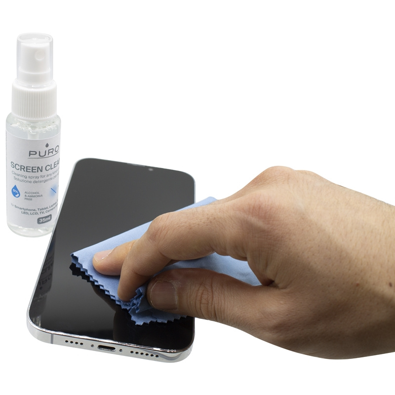 PURO MULTI-FUNCTION CLEANING SPRAY FOR SMARTPHONE TABLET LAPTOP E-READER LED LCD TV & CAMERA LENS TOOL KIT