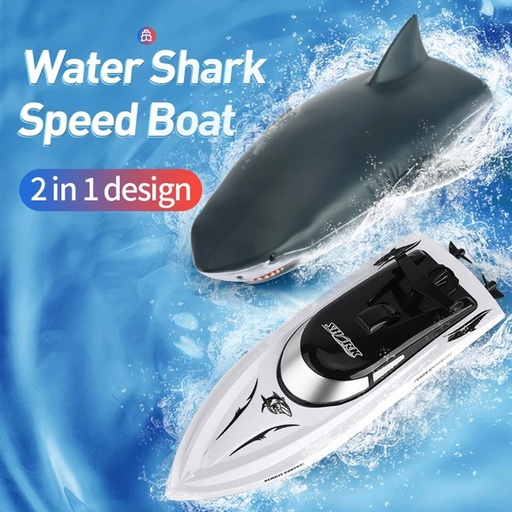 [7703] YDJIA | 2 In 1 | Shark High Simulation Remote Control Speedboat Toy For Kid's Item No:818