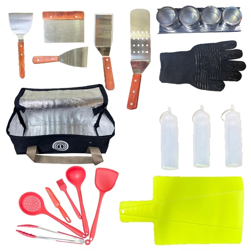 [7774] | 21 | Pieces Full BBQ Tools Set For Outdoor's Camping & grill's With Storage Bag