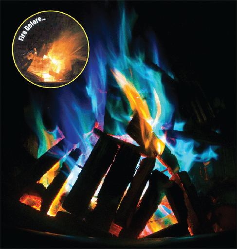 [7791] MAGICAL COLORFUL FIRE FLAME'S ON WOOD BURNING POWDER FOR OUDOOR'S & CAMPING