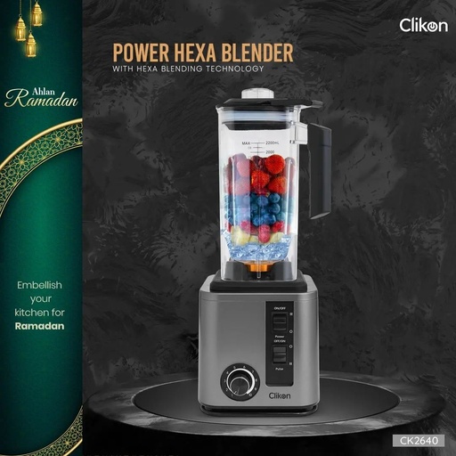 [7980] CLIKON Power Hexa Blender, 1500W, CK2640