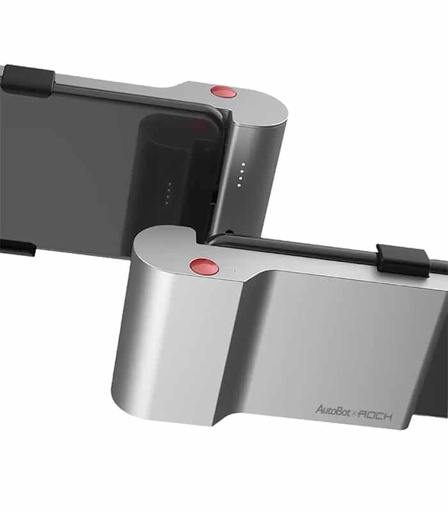 [8025] ROCK AutoBot Type-C Fast Charger Back Clip Power Bank Phone Holder With Wireless Bluetooth Shoot
