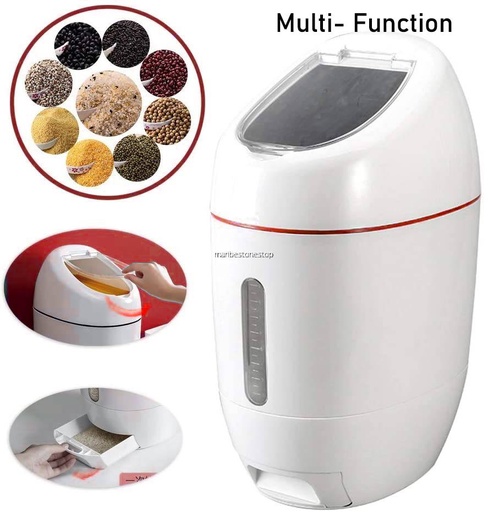 [8034] | XH-6058 | 10Litre Rice Barrel Automatic Rice Dispenser Kitchen Supplies Moisture-Proof Sealed Grain Storage Container