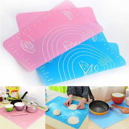 [1960-2] Silicone Baking Mat Flour Rolling Scale Mat Pad Kitchen Pizza Bread Pastry 36cm