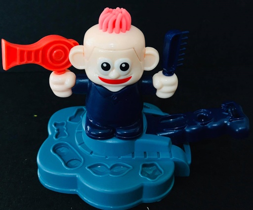 [8357] Play Clay Dough Toy Tool Set Handmade DIY Creative 3D Color Mud Barber Toy-Hair
