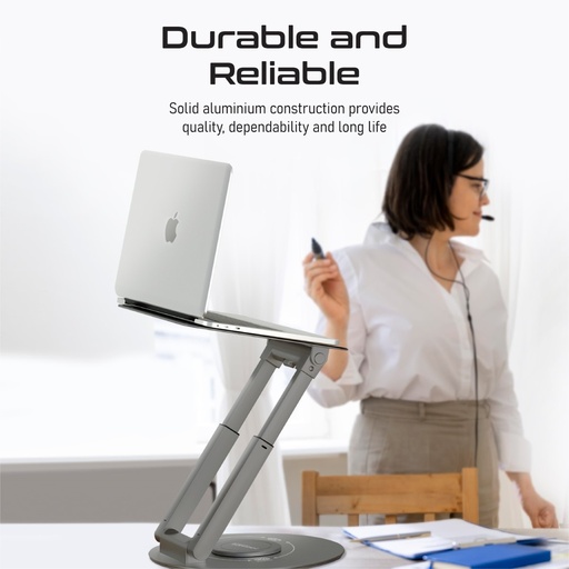 [8454] Promate | DeskMate-6 | Ergonomic Multi-Level Aluminum Laptop Stand