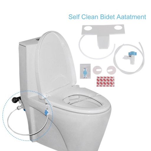 [8489] Bathroom Bidet Toilet Fresh Water Spray Clean Seat Non-Electric Attachment Kit
