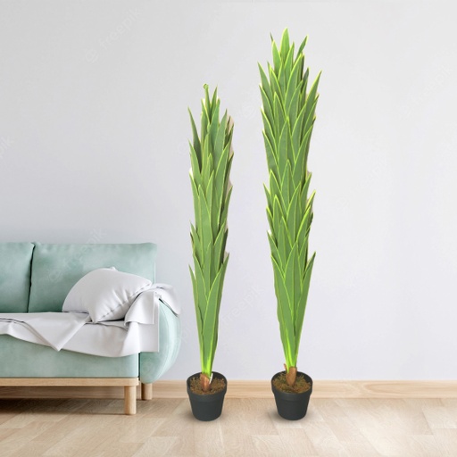 [8639] Hand-Made Green Yucca Artificial decoration Plant For Home & Office Decoration simple leaves without border | RA6460 LARGE  - RA6463 SMALL  |