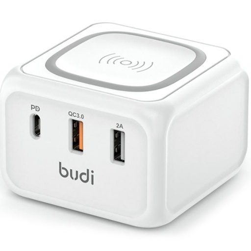 [8658] Budi Wireless Charger Multi 3 Ports Charge Station 5W Qi Wireless Charger | M8J317W |