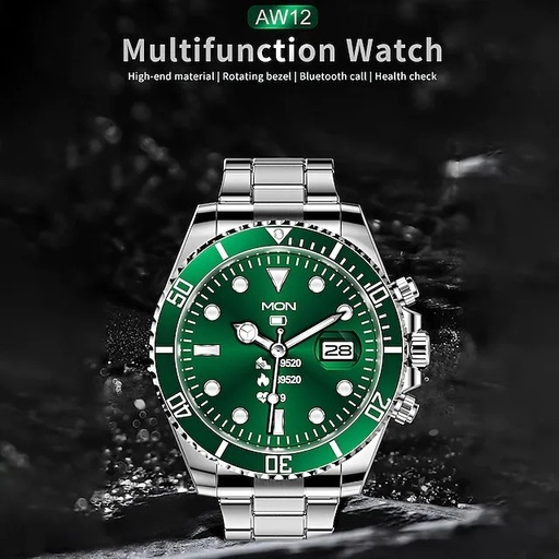 Smart Watch Compatible With Android & IOS With Full Media Control & Body Activities Monitor AW12 Pro (1.28 Inch)