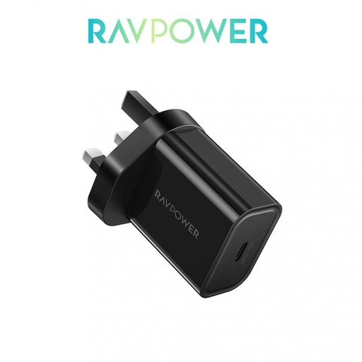 [2373] RAVPower PD Pioneer 20W Wall Charger – USB-C Fast Charging, PD20W Compact Travel Adapter (100-240V) | RP-PC147 |