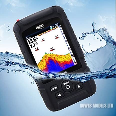 [2450] LUCKY-Wireless Fish Finder FF718LiC Deeper Sonar Locator Device, 2 in 1 Wired &amp; Wireless Transducer, Portable Sensor, Waterproof Fish Finder