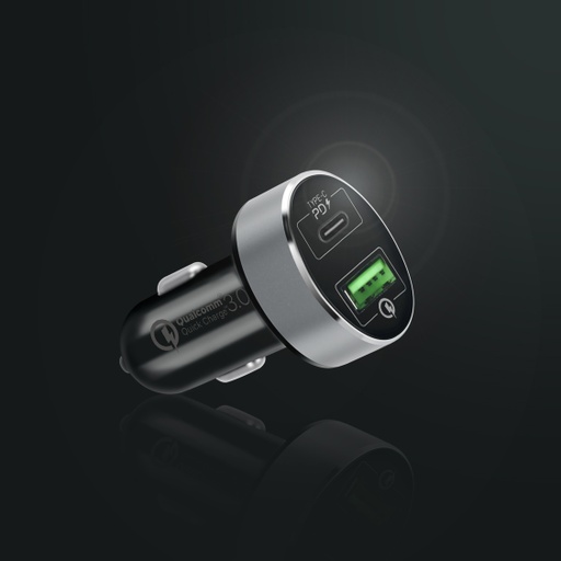 [2590-1] MOMAX - UC10D Dual-Port USB with Type-C PD Fast Car Charger