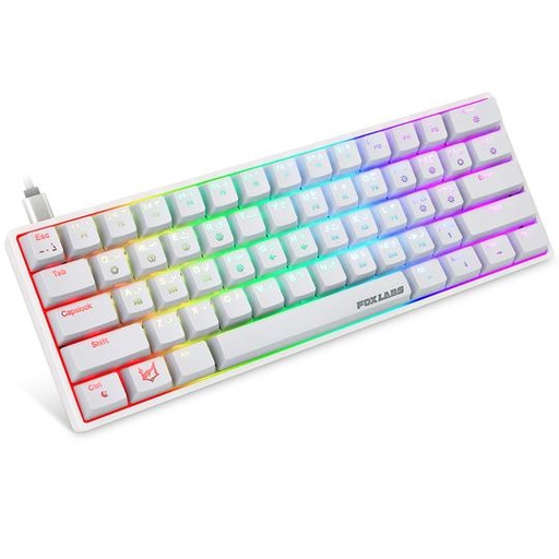 [2595] FoxLabs Mirage 60% Gaming Keyboard Arabic and English Optical switches