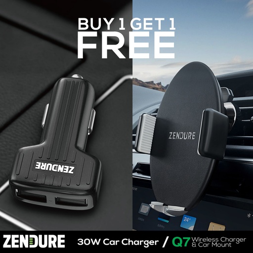 [1498] Zendure Q7 Wireless Black + Car Charger Black OFFER OZ107-E