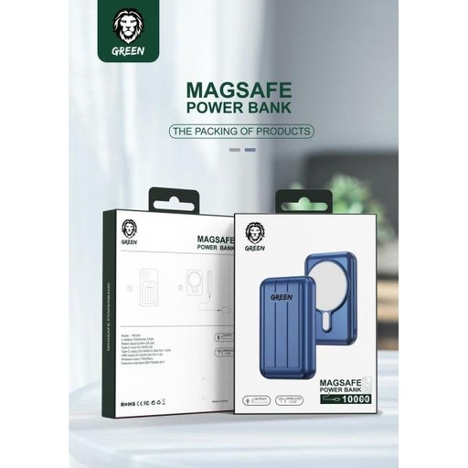 Green Magsafe Power Bank 10000mAh 15W |GN10KMGBU|