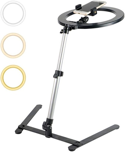[2650] Cell Phone Stander With LED Ring Light