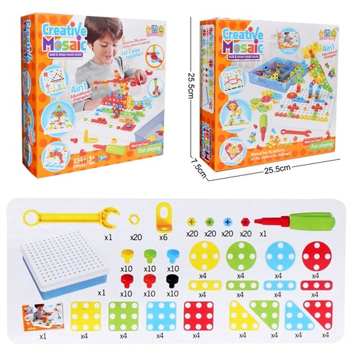 [2723] Creative mosaic 4 in 1 educational changeful