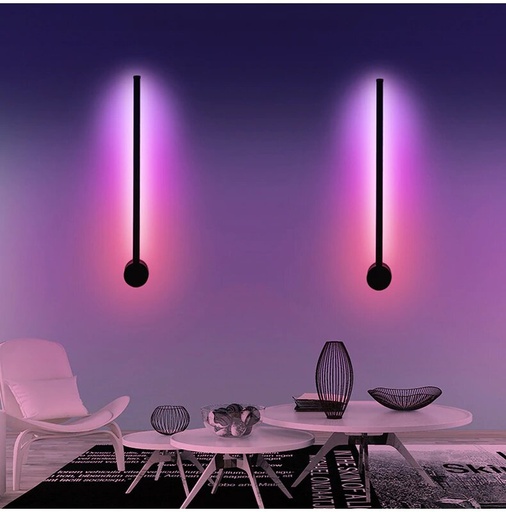 [2825-2] Dimmable colorful wall lamp modern RGB remote control LED wall lamp bedroom living room decoration lighting