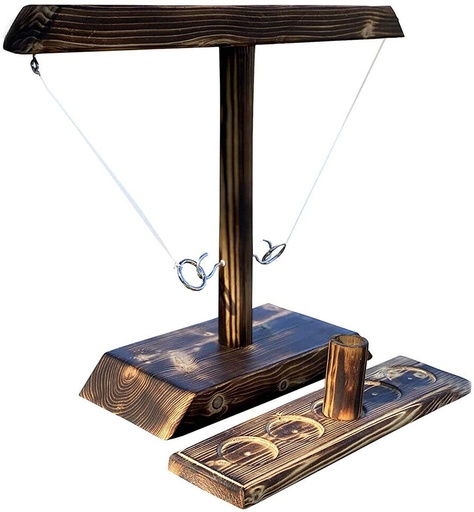[2924] WOODEN RING TOSS GAME