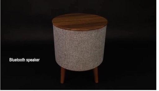 [2945] Round Table Speaker With Wireless Charger  - CUBE-UI